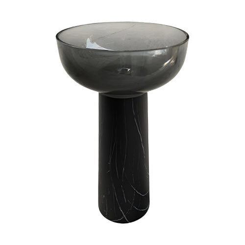 Drop Decorative Wash Basin Grey × Black marble