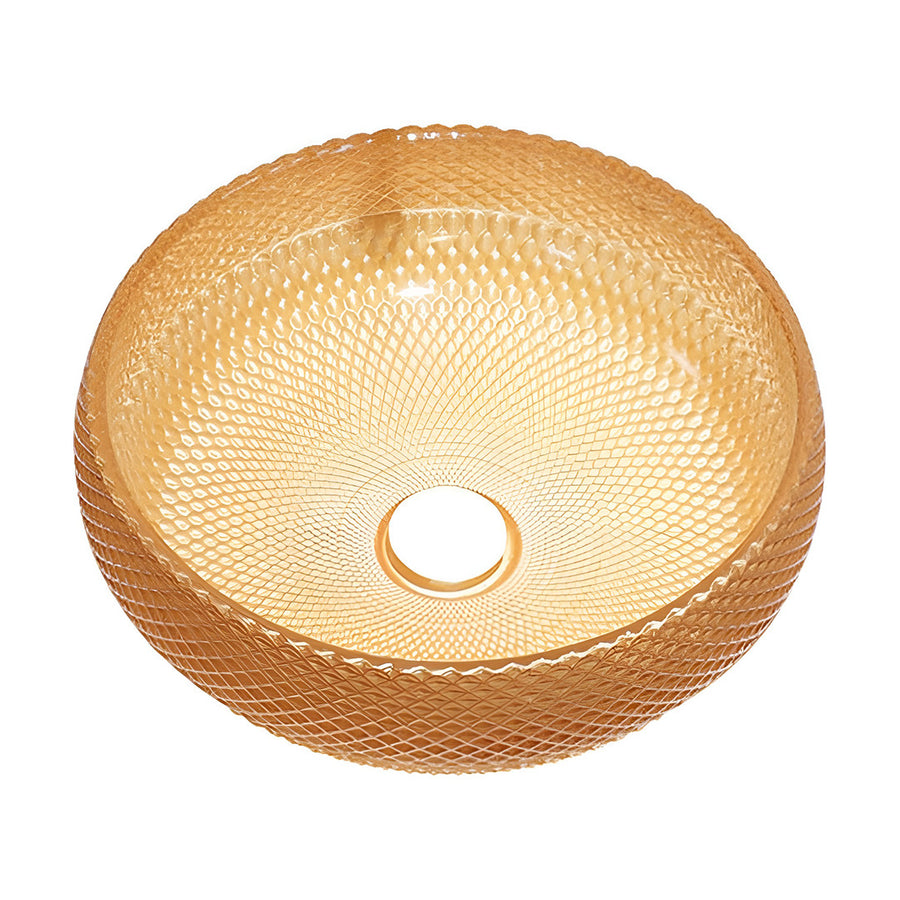 Drop Decorative Round Glass Bathroom Basin 40 cm