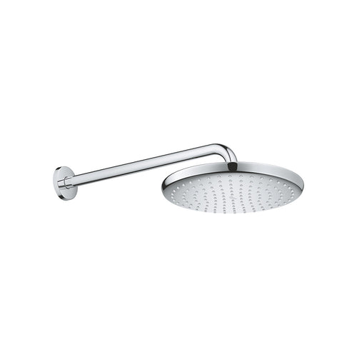 Rounded shower head with shower arm TEMPESTA Chrome Grohe