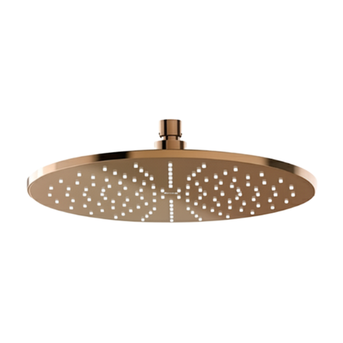Rounded Concealed Shower Head RainSense Rose Gold Roca