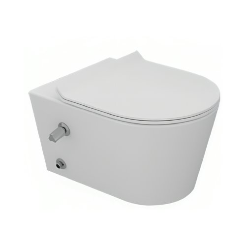 Sanipure Titan Wall-Mounted Toilet Seat White