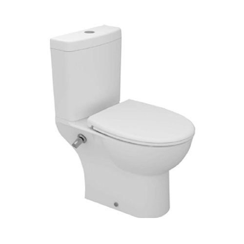 Sanipure Rosetta Close Coupled Toilet Seat White