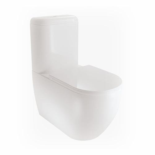 White Ville Smooth Close Coupled Toilet White