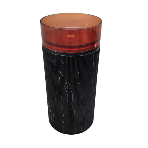 Drop Decorative Wash Basin Brown × Black Marble