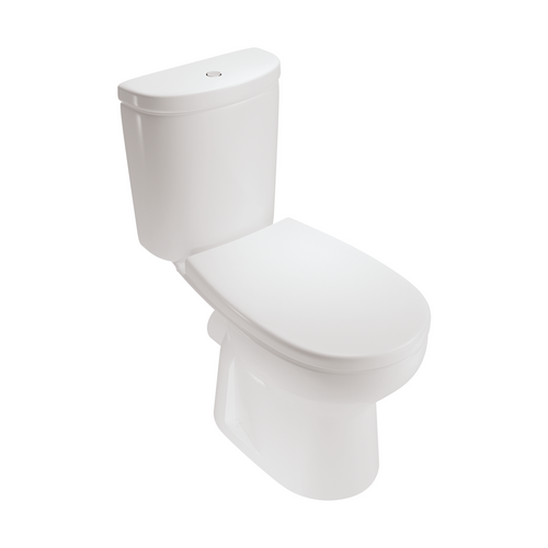 White Ville Delta Close Coupled Toilet White