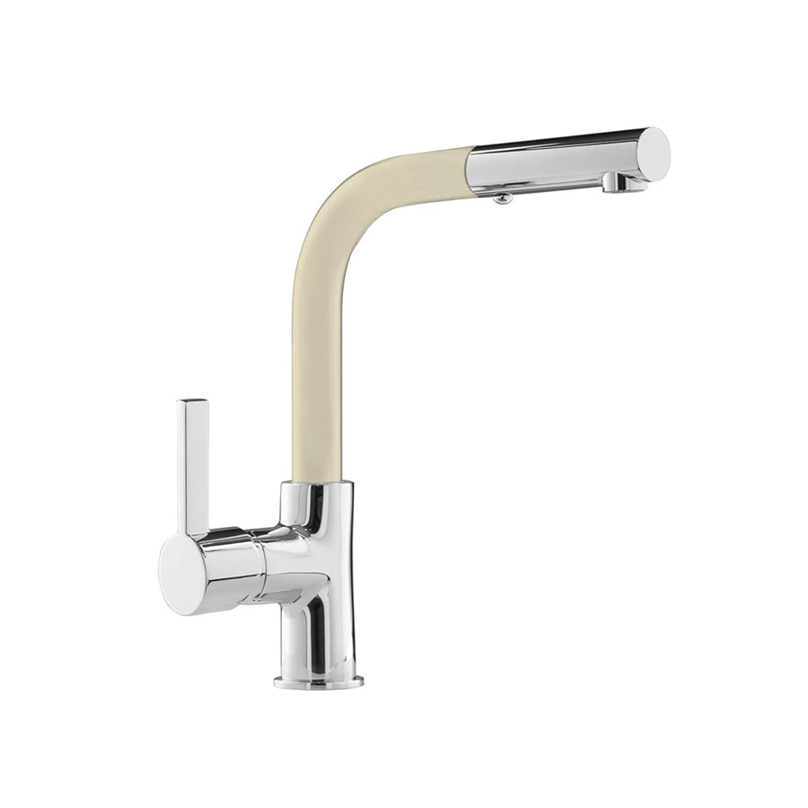 Purity Kelvin Pullout Kitchen Mixer Chrome × White