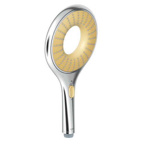 Rainshower Icon Hand Shower Chrome and Yellow Grohe