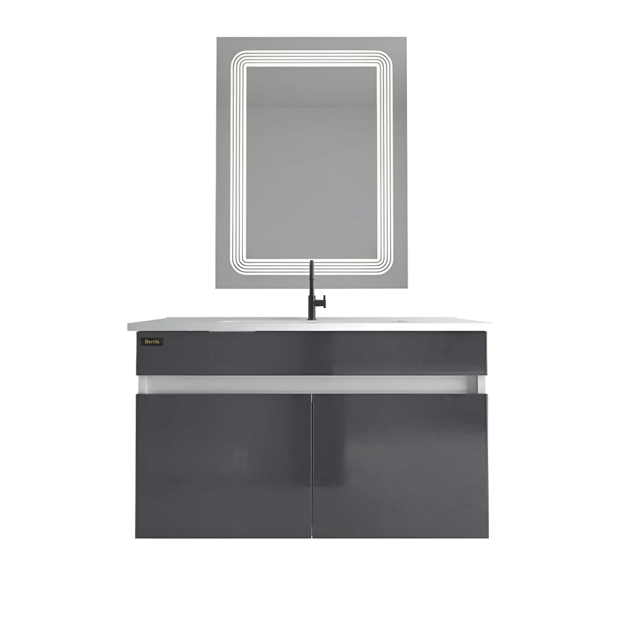 Beroia Furniture Unit with Washbasin 80×46 cm Light grey