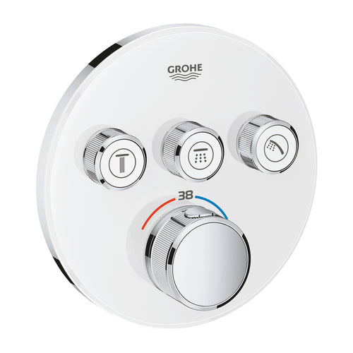 Grohe Gohtherm Rounded Concealed Mixer Glass