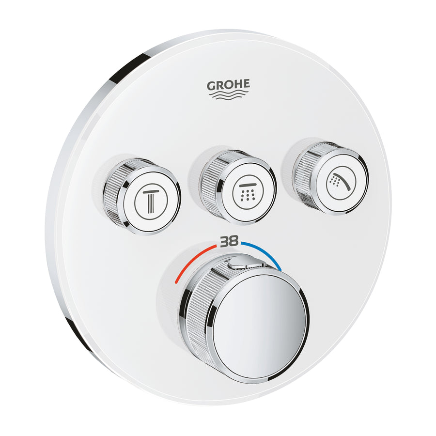 Grohe Gohtherm Rounded Concealed Mixer Glass