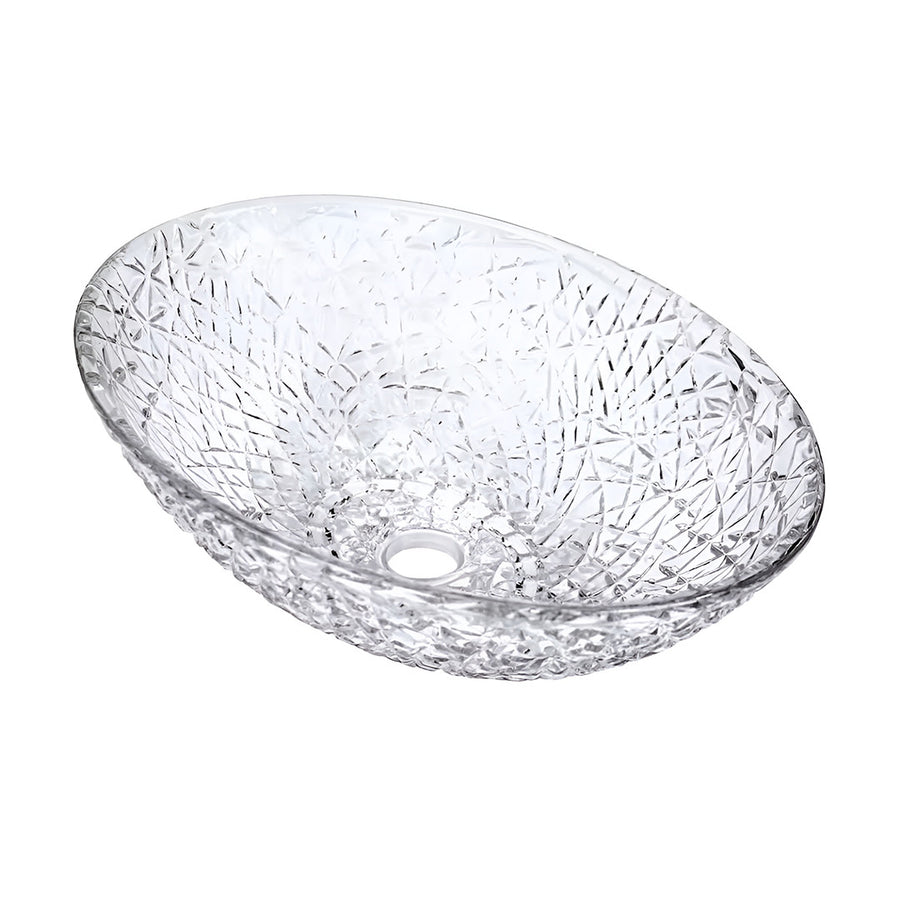 Drop Decorative Oval Glass Wash Basin
