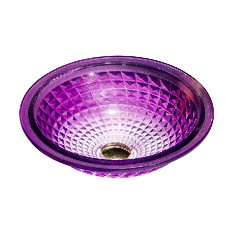 Drop Decorative Round Glass Countertop Wash Basin