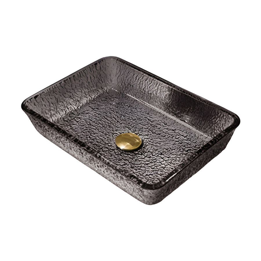 Drop Decorative Rectangular Glass Wash Basin