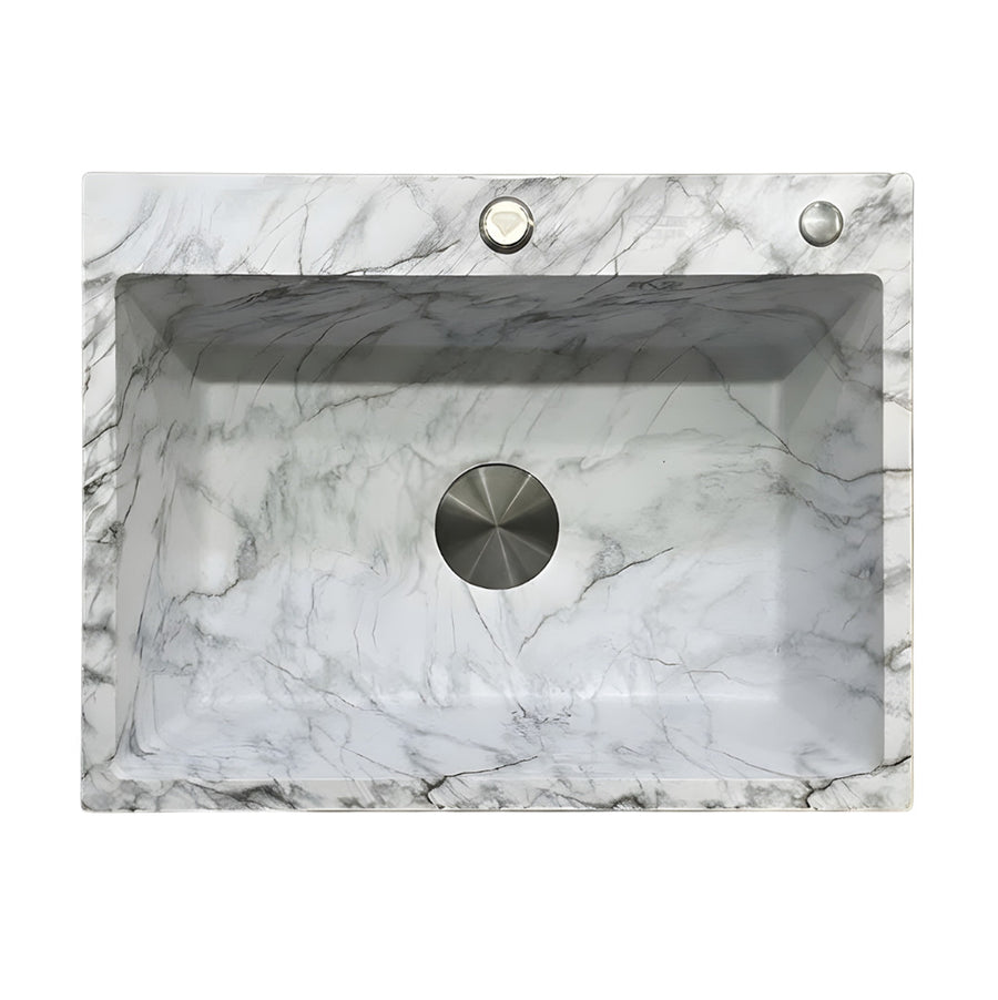Drop Marble Kitchen Sink 49×39 cm Black