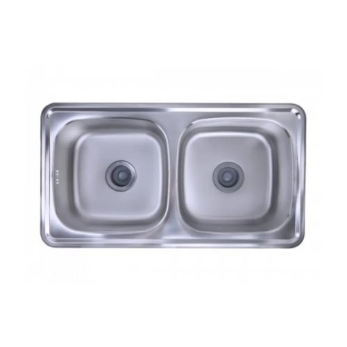 Hans Kitchen Sink 87 × 48 cm Stainless Double Bowl