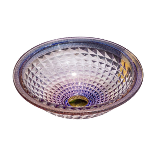 Drop Decorative Round Glass Countertop Wash Basin