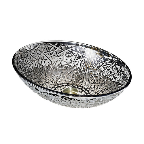 Drop Decorative Oval Glass Countertop Wash Basin