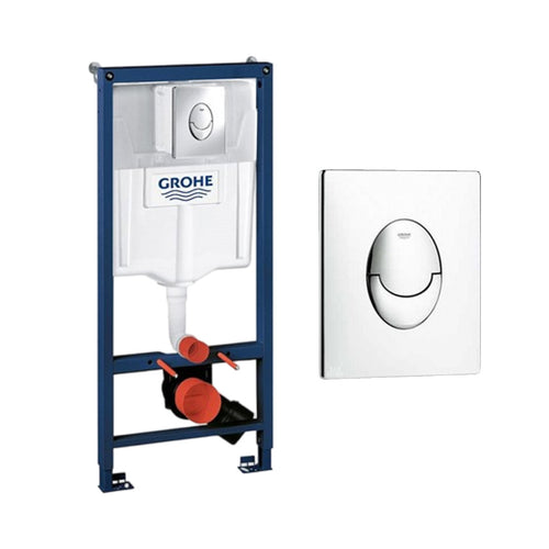 Grohe Chassis Concealed Flush Tank with Flush Plate Chrome