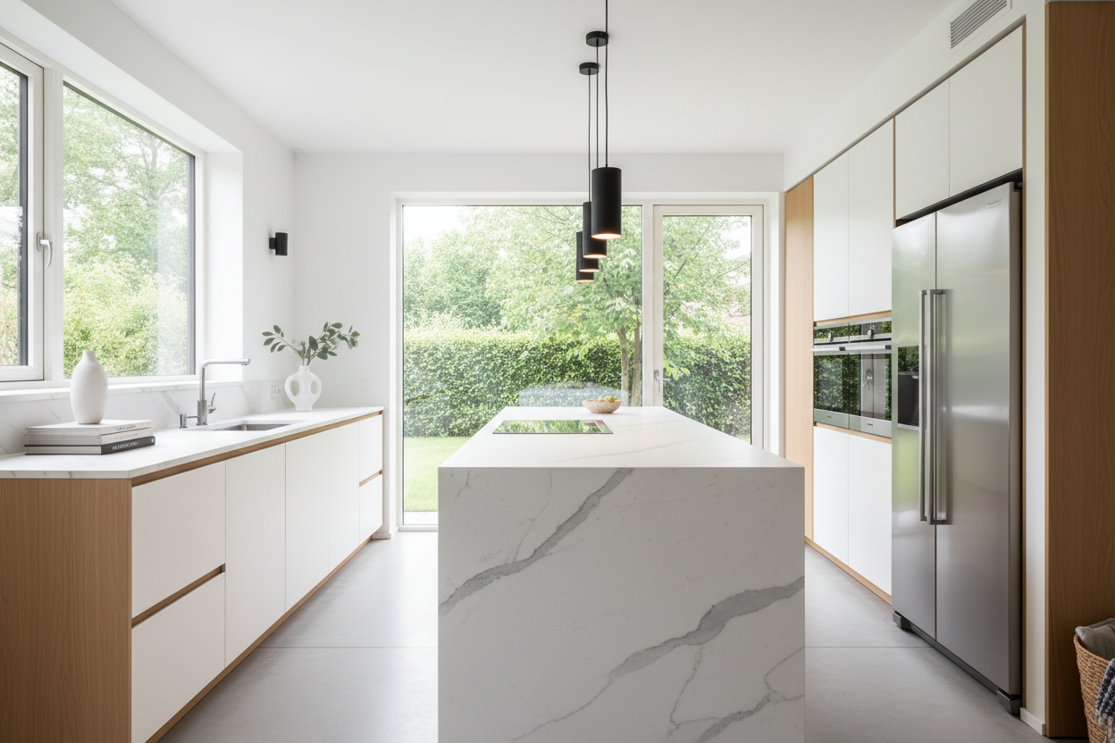 Modern kitchen in graphite