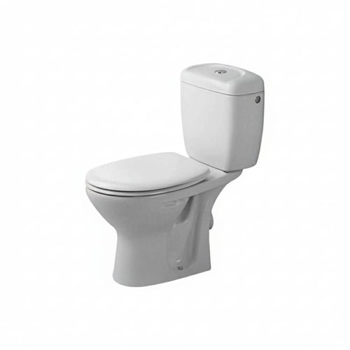 Duravit DuraPlus Floor-Standing Toilet, Vertical Outlet, with Bidet Wash, incl. Fixing Set