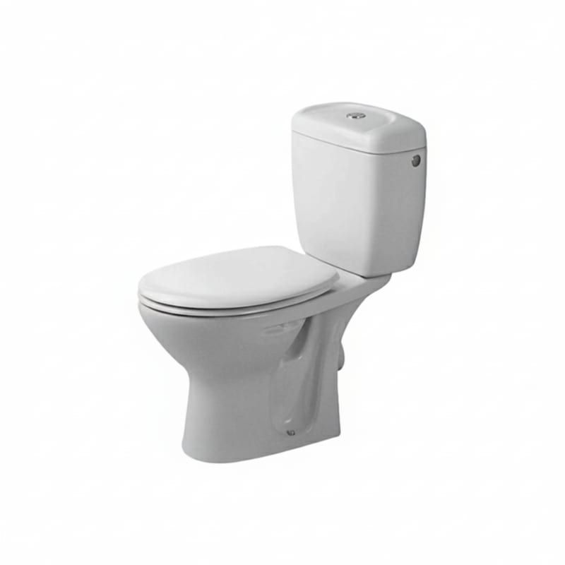 Duravit DuraPlus Floor-Standing Toilet, Horizontal Outlet, with Bidet Wash, incl. Fixing Set