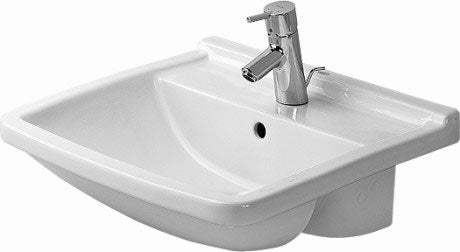 دورافيت ستارك 3 Semi-Recessed Countertop Basin with Overflow & Tap Hole