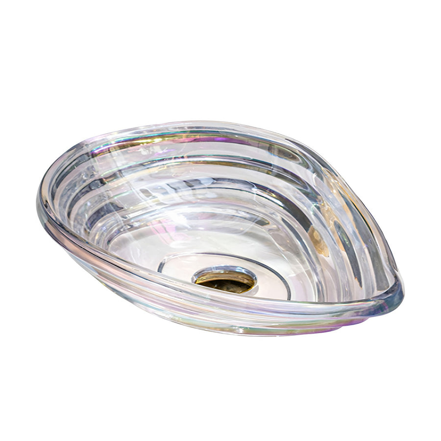 Drop Decorative Oval Glass Wash Basin