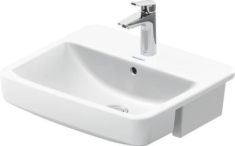Duravit No.1 Semi-Recessed Countertop Basin with Overflow & Tap Hole
