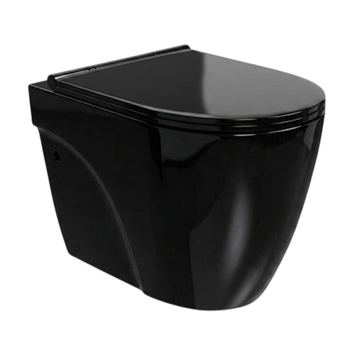 Lecico Matrix Round Rimless Wall-Mounted Toilet Seat Glossy