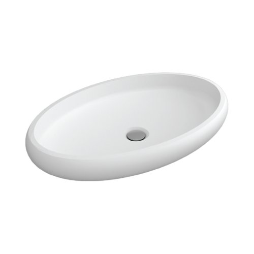 Sanipure Uovo Over Counter Top Rectangle Bathroom Basin 60x40 cm