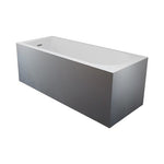 Sanipure Trevi Seamless Rectangle Bathtub 170 x 70 x 55 cm Silver
