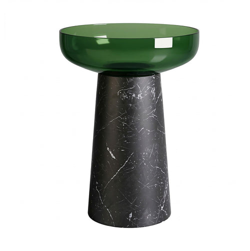 Drop Glass Decorative Wash Basin Black×Green