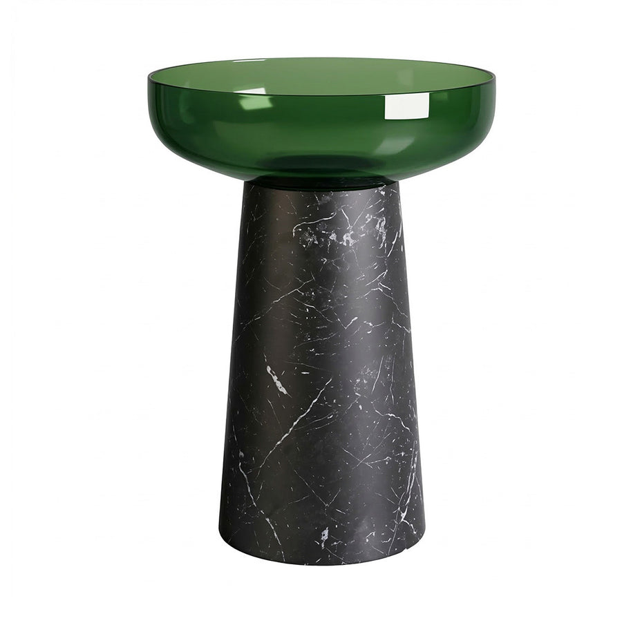 Drop Glass Decorative Wash Basin Black×Green