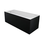 Sanipure Trevi Seamless Rectangle Bathtub 170 x 70 x 55 cm Black