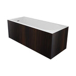 Sanipure Trevi Seamless Rectangle Bathtub 170 x 70 x 55 cm Walnut Motle