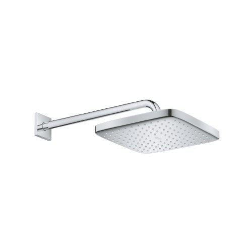 Squared shower head with shower arm TEMPESTA Chrome Grohe