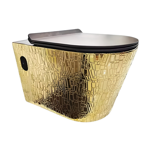 AS Wall-Mounted Decorative Toilet Blackx Gold
