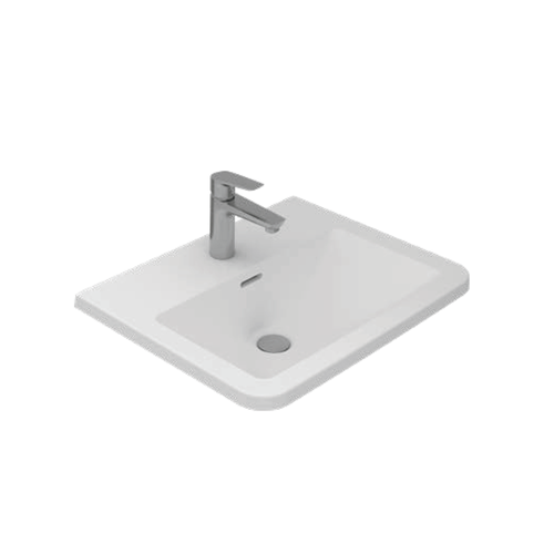 Sanipure Oberon Over Counter Top Rectangle Bathroom Basin 55x44 cm