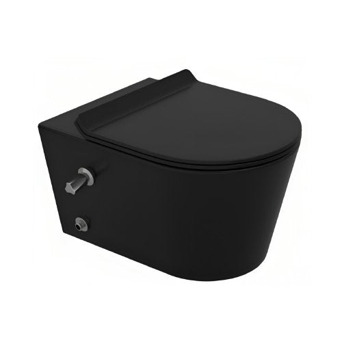 Sanipure Titan Wall-Mounted Toilet Seat Matt Black