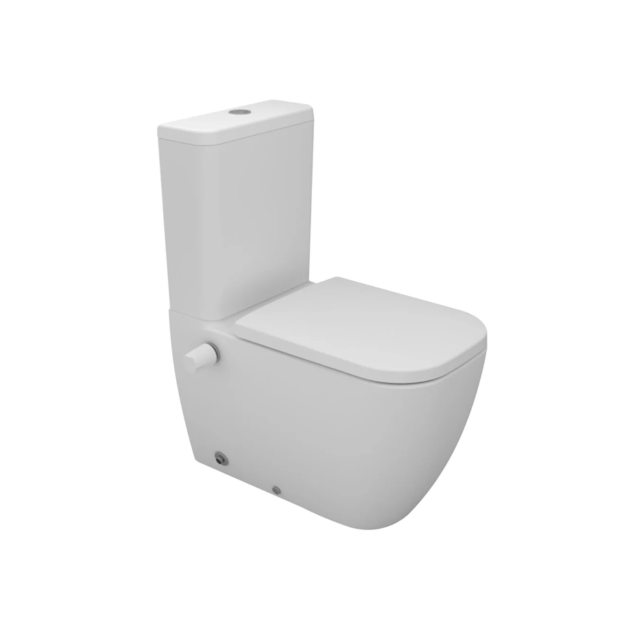Sanipure Magnos Sticking To Wall Toilet With Sprayer