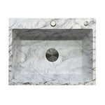 Drop Marble Kitchen Sink 49×56 cm White