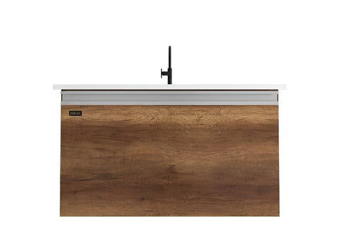 Beroia Furniture Unit with Washbasin 80×46 cm Wood light brown