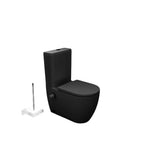 Floor stand Toilet back to wall with douche Vega Matte Black