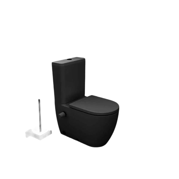 Floor stand Toilet back to wall with douche Vega Matte Black