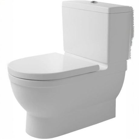 Duravit Starck 3 Comfort Floor-Standing Toilet, Vario Outlet, incl. Fixing Set