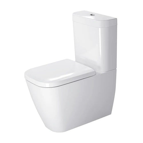 Duravit Happy D.2 Floor-Standing Toilet, Vario Outlet, incl. Fixing Set