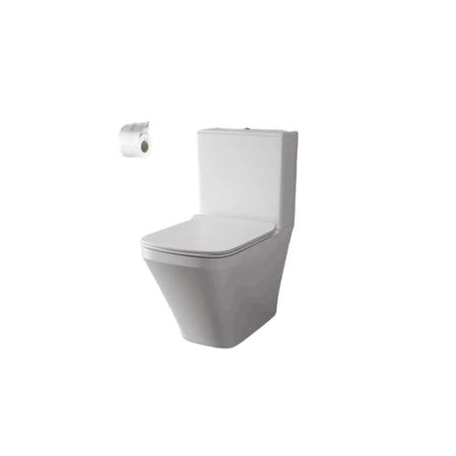 Floor stand Toilet back to wall with douche Titan White
