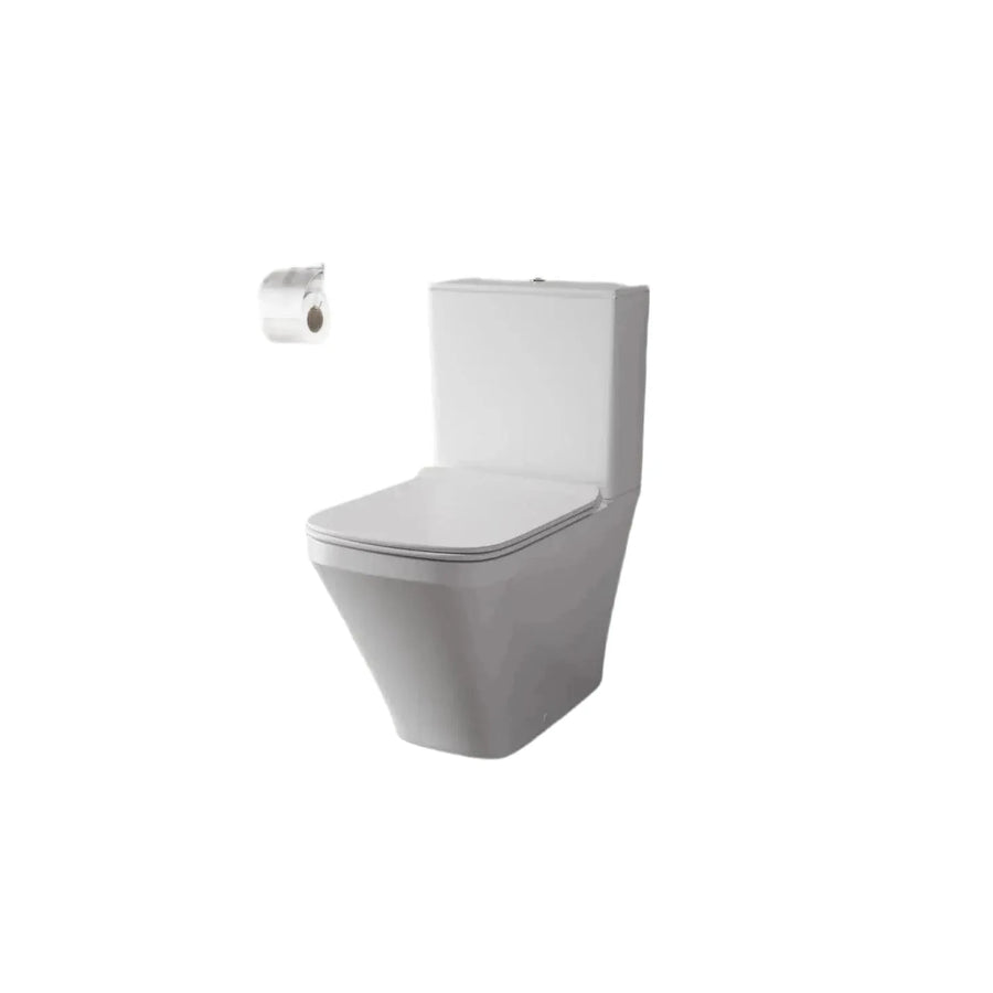 Floor stand Toilet back to wall with douche تيتان White