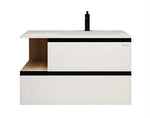 Beroia Furniture Unit with Washbasin 80×46 cm Wood white