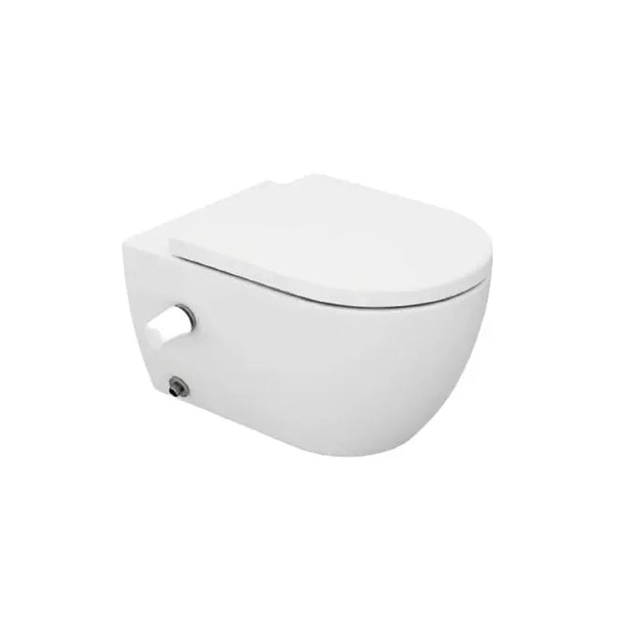 Wall mounted Toilet with douche Vega White